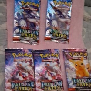 Pokemon Paldean Fates Card Pack Set - Blue and Purple